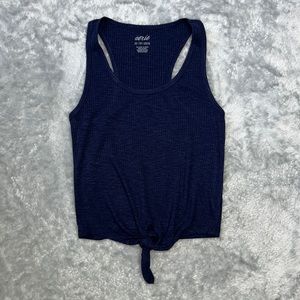 NWOT Aerie Cropped Ribbed Front Knot Tank